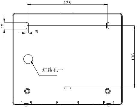 轉(zhuǎn)換開(kāi)關(guān)采用壁掛式安裝，安裝孔位置和安裝孔距